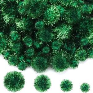 니트그립 150개 대형 글리터 틴셀 폼 2.5인치 2인치 1.4인치 1인치 크리스마스 폼폼 볼 점보 DIY 공예