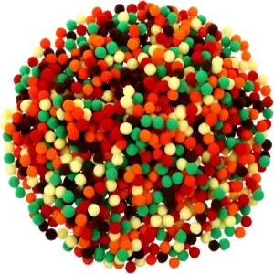 공예품용 오렌지 브라운 폼폼 1000개 미니 예술 및 공예품 제작 장식용 창의적인 공예 DIY 재료(오렌지