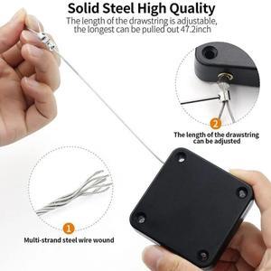 자동 도어 클로저 펀치없는 500g-1200g 와이어 로프 개폐식 복구 코일 폐쇄 장치 가구 하드웨어 도구