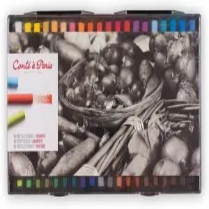 40가지 다양한 색상의 콘테 아 파리 소프트 파스텔