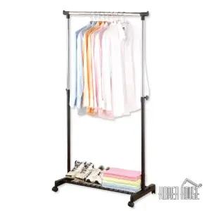 이동식 옷걸이 이동식옷걸이 이동식옷 걸이 국내생산 선반 수납식 고급형 블랙 행거 1단