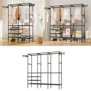 조립식옷장 조립식 옷장 스탠드 옷걸이 공간활용 다용도 행거 2단