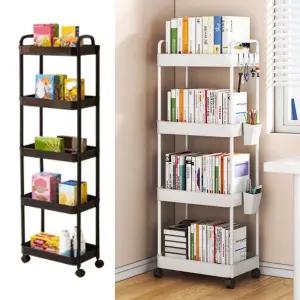 수납장 트롤리 틈새수납장 틈새 플라스틱 이동식 선반 조립식 수납정리함 카트 서랍장 5단