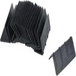 월릿 20팩 블랙 V자형 모서리 보호대 플랫베드 타이다운 화물 적재 스트랩 가드 범퍼 쿠션