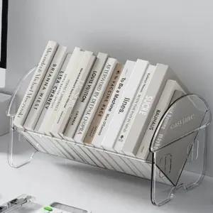 인테리어 투명 책꽂이 데스크 책상 정리대 깔끔한 사무실 수납함 다용도