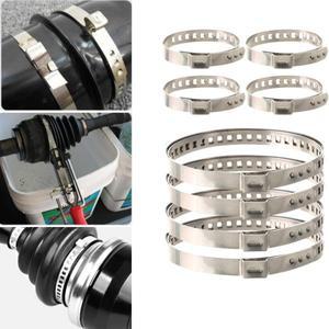 48/24/2PCS 20-120mm 파이프 클램프 조정 가능 스테인레스 스틸 드라이브 샤프트 액슬 커프 고정 클립 메탈