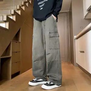 샤오원샵 팬츠 면 캐주얼 남자 워싱 슬림핏 멀티포켓 키작남 긴 스트레이트 꾹1