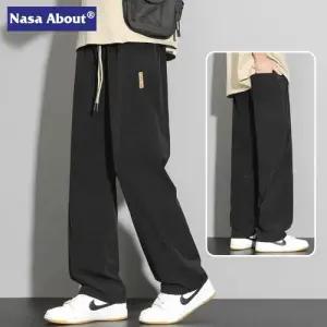 샤오원샵 바지 봄 가을 남성 면 키작남 일자 통 실키 편안캐주얼 꾹3