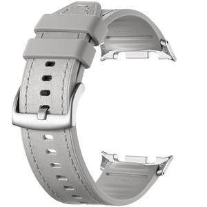 Dirrelo 삼성 갤럭시 워치 8 40mm 밴드 44mm와 호환되는 시계 밴드, 정품 가죽 하이브리드 소프트 실리콘 교체 스트랩 액세서리 클래식 46mm 비즈니스에서 헬스장까지