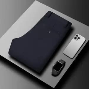 샤오원샵 남사친 바지 면 가을 봄 캐주얼 스트레이트 반밴딩 정장 스판 키작남 꾹3