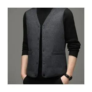 코아픽샵 캐주얼 남자 조끼 중년용 키작남 기본 일자 봄가을 30대 꾹3