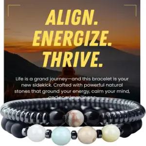 여성 남성용 웨스트루나 마그네틱 힐링 팔찌 림프 배액 슬림화 크리스탈 차크라 에너지 세트용 조절 가능한