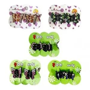 [셀러에이드]나비 디자인 미니 헤어 집게핀 머리 고정용 헤어클립