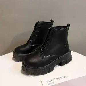 [라일리] Rly 레더 빅사이즈 데일리 키높이 통굽 여성 워커