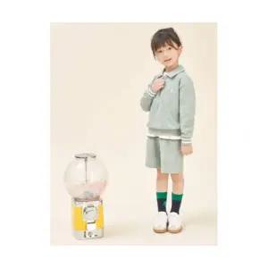 빈폴 키즈 BEANPOLE KIDS 반집업 칼라 긴팔  반바지 2PCS 상하 세트 라이트 그린 (BI5841U09L) BI5841U09L