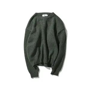 세미오버 울 블렌디드 니트 MOSS GREEN1084596