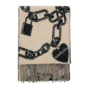 아크네스튜디오 프린지 울 알파카 캐시미어 머플러 CA0413 AG0 BEIGE BLACK