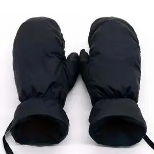 남성 겨울 방한 용품 따뜻한 패딩 블랙 색상 벙어리 장갑