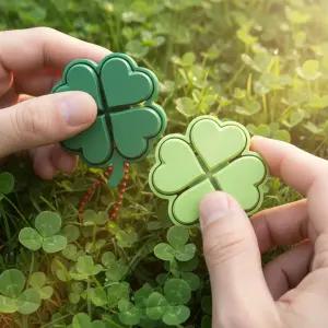헹운 부적 네잎클로버 키캡 키링 클릭커 클리커 딸깍이 선물 손장난감 스트레스 해소 신박한