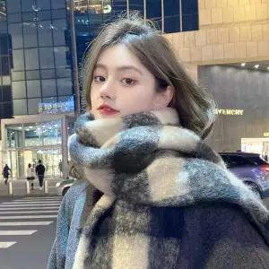 아트박스/다잇템 남자 연인 여자 격자 포근한 목도리