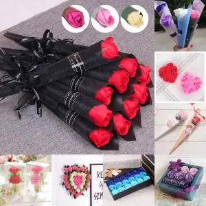 장미한송이10p 단체선물 조화 기념일 비누/꽃다발/비누꽃/졸업/졸업식/화이트데이/꽃바구니/조화꽃/유치원