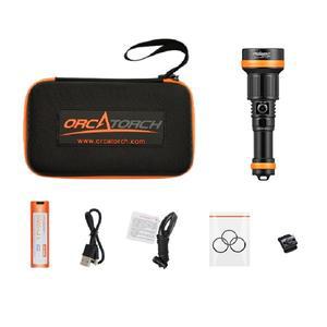 오르카토치 ZD710 MK2 2-in-1 줌 기능 4-72도 조절 가능한 빔 스쿠버 다이빙 라이트 4가지 모드  212500cd