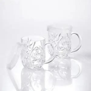 대영크리스탈 NEW 샤파이어 크리스탈 뚜껑머그 2세트