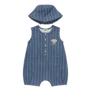 [블루독베이비] 26/SS(블루)스트레이프도기 우주복(4631360001)신생아 백일 돌 조카 선물 유아 아가옷 (463