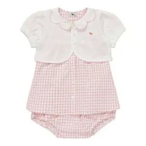 [블루독베이비] 26/SS(핑크)멜로우 체크 세트형 드레스(4631340004)가디건 원피스 백일 돌 조카 선물 유아