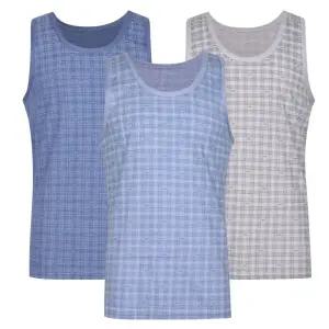 남성 편안한 체크 도트 패턴 런닝 세트 HW-UW-BMR1102