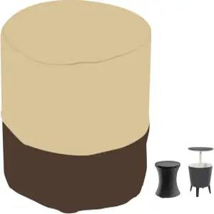 코즈카 파티오 쿨바 사이드 테이블 커버 7.5갤런 방수 쿨러 바 엔드 작은 야외 테이블(원형 21인치 직경 x