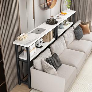 틈새테이블 폭좁은 테이블 수납장 플래티넘 단층 거실 두께 그레이 80x20cm 탁자 쇼파