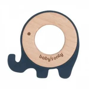 베이비온리 실리콘 우드 코끼리 치아발육기 (블루)