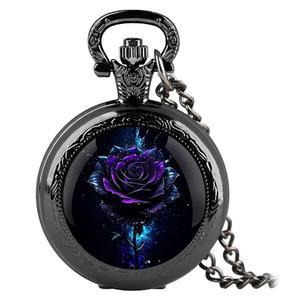 체인 펜던트가 달린 여성용 포켓 크리스마스 빈티지 남성용 디자인 선물 그래픽 쿼츠 포함 박스 워치