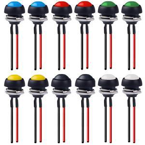 5Pcs 12mm 순간 푸시 버튼 스위치 12 