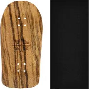 나무 핑거보드 칼스배드 크루저 데크 제브라우드 - 34mm x 100mm 수제 프로 모양 및 크기 파이브 플라이