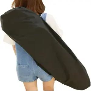 퍼펀 휴대용 스케이트보드 가방 롱보드 여행용 드로스트링 접이식 싱글 숄더 백팩 조절 가능한 스트랩 49.2