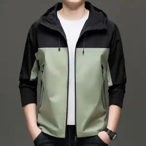 남사친 봄 가을 캐주얼 야상사파리 재킷 야상 후드 상의 얇은 트렌드 배색 탈부착 코트 OP3