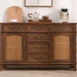 원목 사이드보드 복도 장식장 엔틱 스타일 서랍장 수납