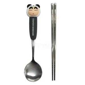 짱구는못말려 입체 스푼 젓가락 세트 팬더 사무용품 젓가락