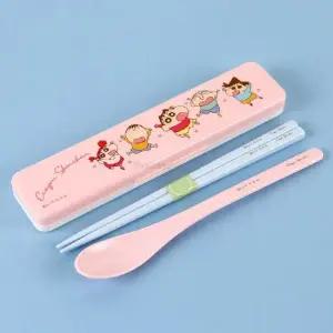 짱구는못말려 24 소음방지 수저 콤비 세트 18cm 사무용품 24 소음방지