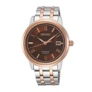 세이코 프레사지 남성 남자 로즈골드 실버 메탈시계 SRPF28J1