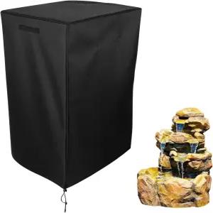 신바나 야외 분수 커버 33x18.5x18.5인치 헤비 듀티 방수 겨울 정원 동상 보호 계단식 그릇 및 적층 돌