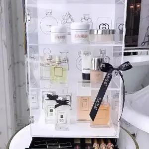 아크릴 향수장 정리함 트레이 선반 수납함 서랍 진열대 투명