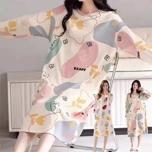 [로즈엘리]오버핏 파스텔 긴팔 잠옷 원피스 홈웨어 2컬러 2026