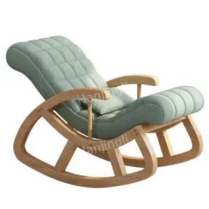 원목 암체어 휴식 낮잠 수유의자 원목색 침실 흔들의자 안락의자 거실 페달