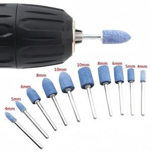 10개입 4-10mm 연마 헤드 휠 샌딩 비트 샹크 드레멜 로터리 파워 작업 도구