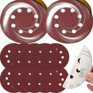 125mm 샌딩 페이퍼 세트 5 인치 40-60-80-120-600 그리드 메탈 광택 목공 연마 도구 Dremel 액세서리 세차