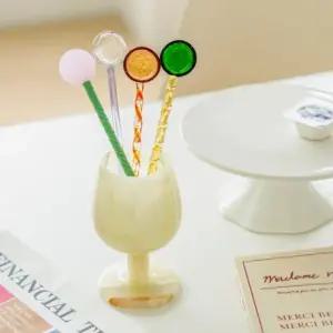 [모두쇼핑}티 요거트 고급 시리얼 트렌드 아이스크림 스푼 유리 티스푼 머들러스틱 요거트스푼 아이스크림