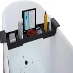 휴식을 위한 조절 가능한 욕조 트레이 - 분할 수납 미끄럼 방지 디자인의 확장 캐디 책 태블릿 와인 및